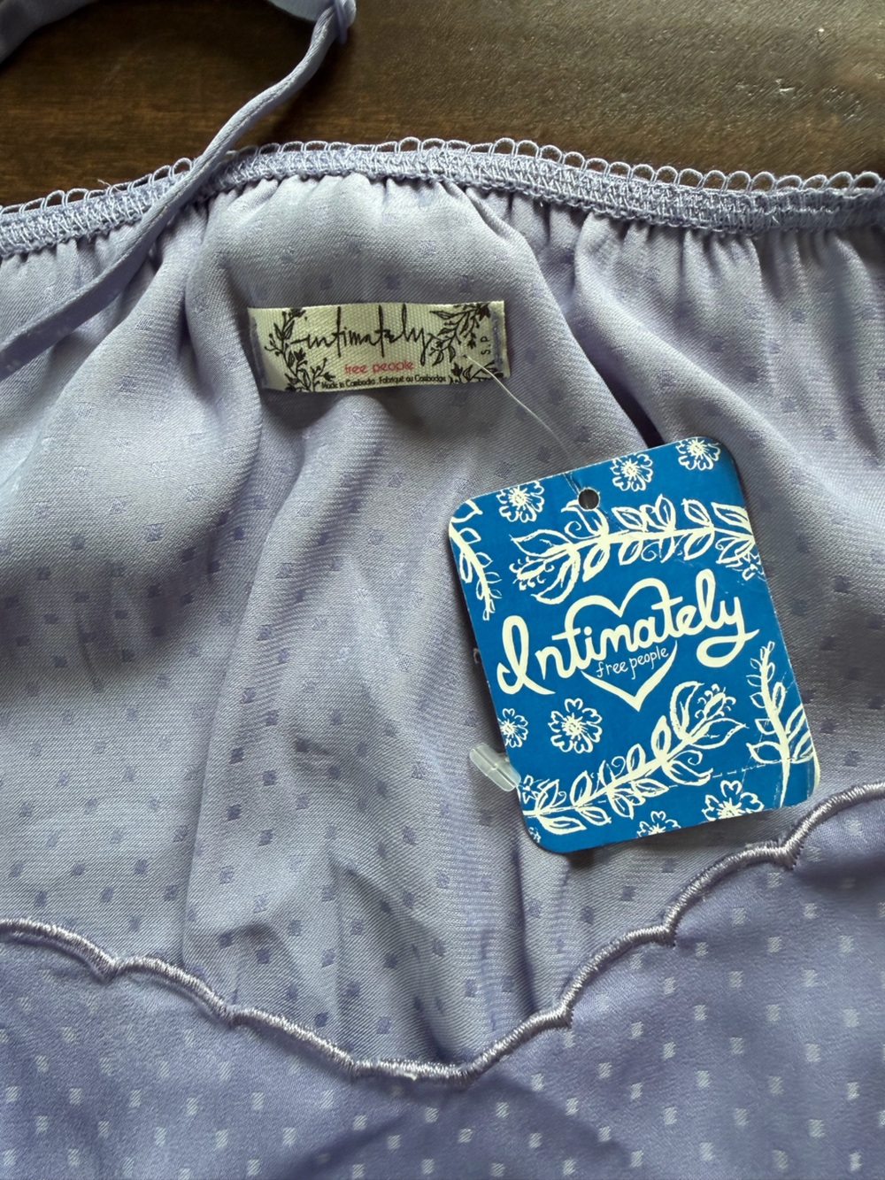 Free People Lavender Dot Mesh Bodysuit - Picture 2 of 3